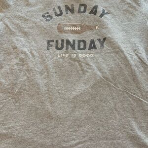 Life Is Good Gray Sunday Funday Tee